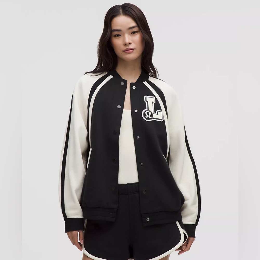 lululemon athletica XL Black and White Varsity Jacket